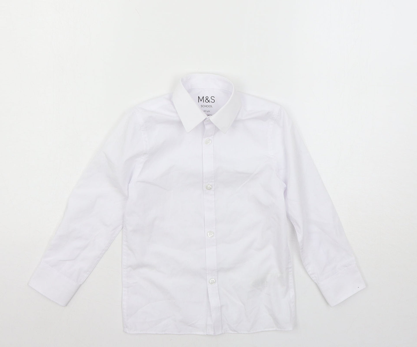 Marks and Spencer Girls White   Basic Button-Up Size 4-5 Years