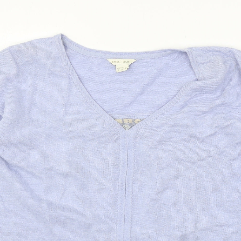 Monsoon Womens Blue  Knit Pullover Jumper Size 8