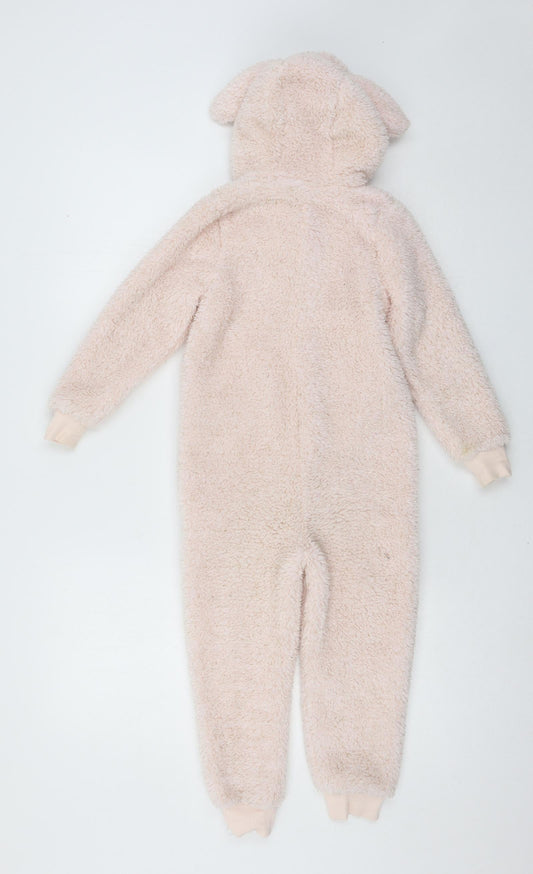 Matalan Girls Pink Solid Microfibre Top One Piece Size 4-5 Years
