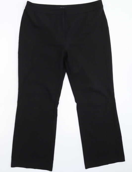 Papaya Womens Black   Dress Pants Trousers Size 14 L27 in
