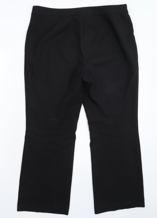 Papaya Womens Black   Dress Pants Trousers Size 14 L27 in