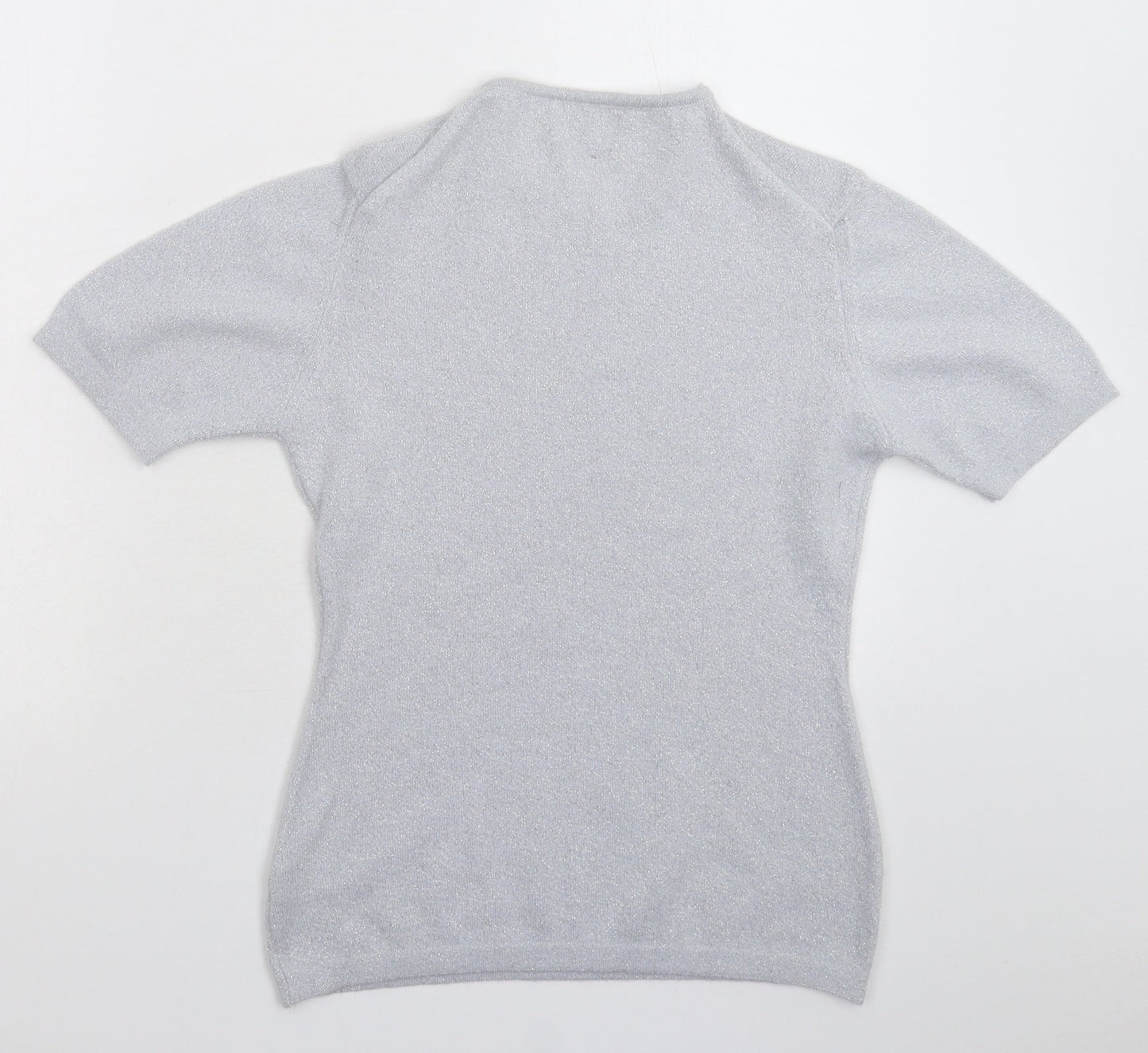 Richards Womens Silver  Knit Pullover Jumper Size S