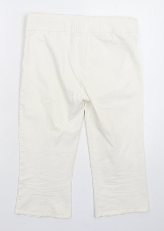 Cortelle Womens White  Denim Bermuda Shorts Size 32 in