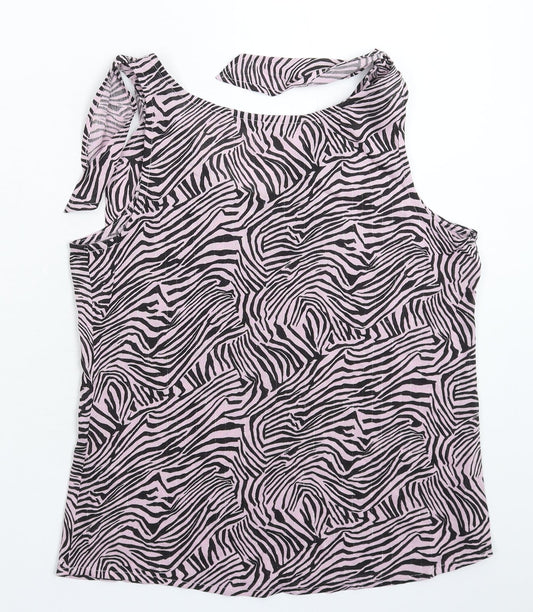 NEXT Womens Pink Animal Print  Basic Tank Size 8
