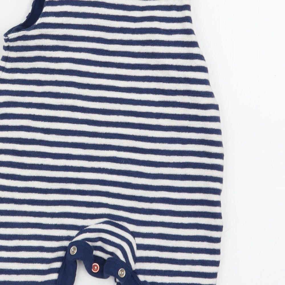 M&S Boys Multicoloured Striped  Dungaree One-Piece Size 0-3 Months