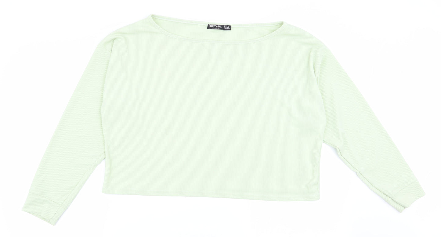 nastygal Womens Green   Basic T-Shirt Size 12