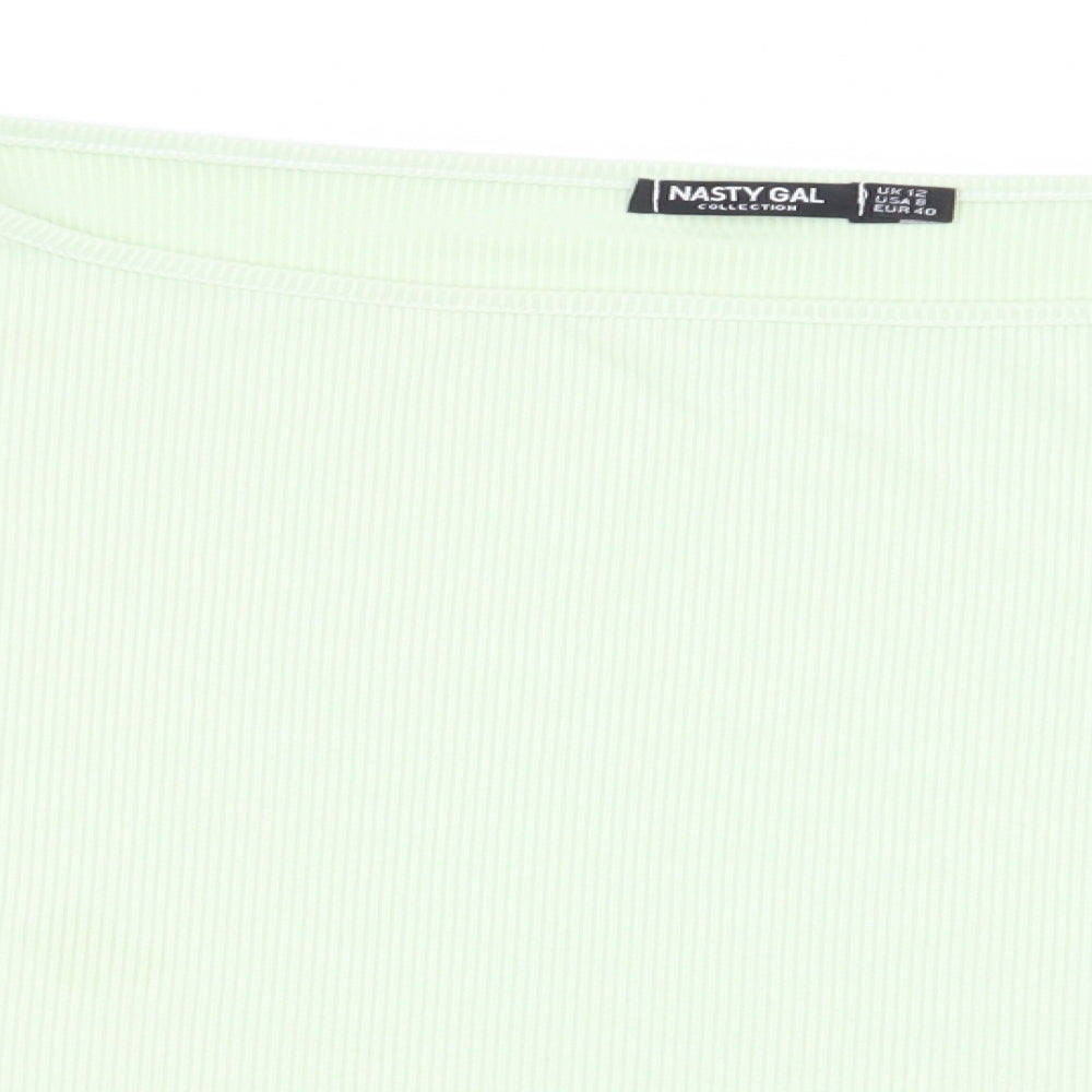 nastygal Womens Green   Basic T-Shirt Size 12