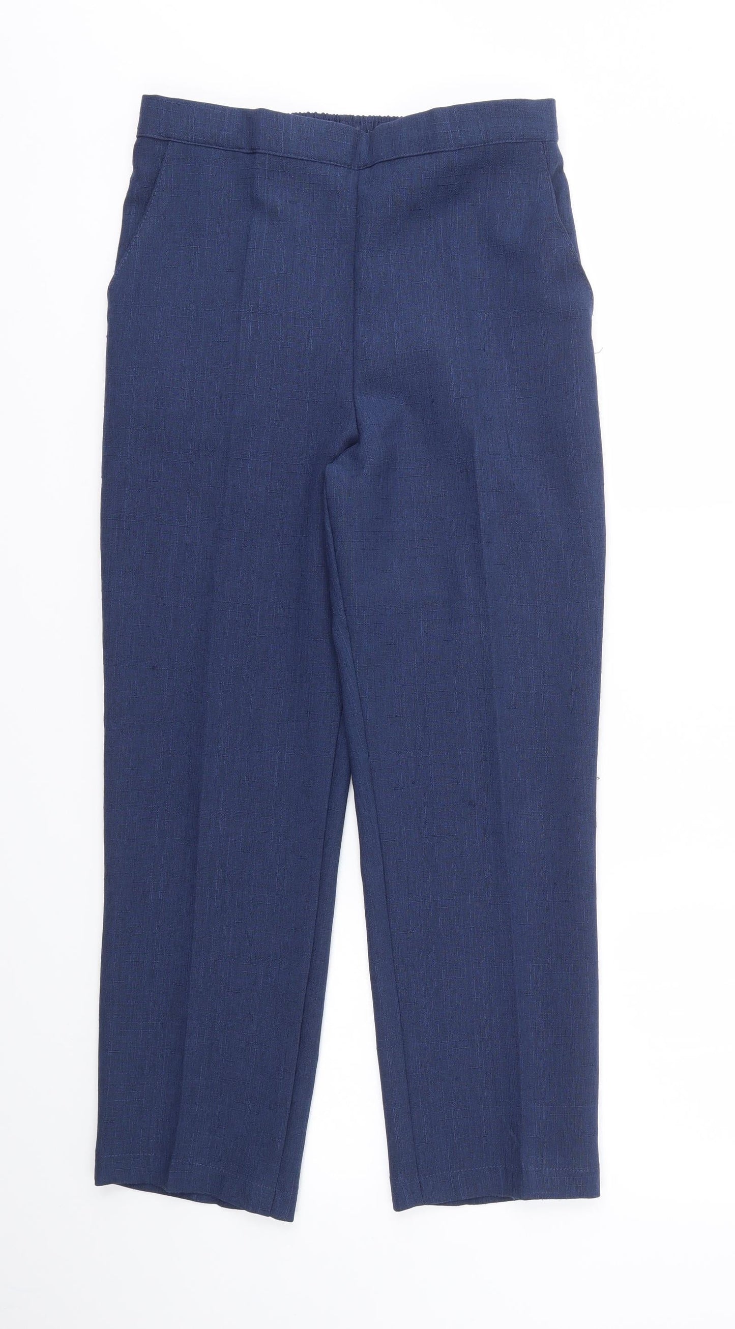 Preworn Womens Blue   Trousers  Size 10 L25 in - stretch waistband