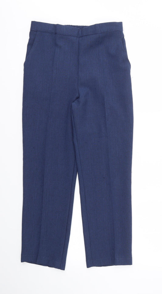 Preworn Womens Blue   Trousers  Size 10 L25 in - stretch waistband