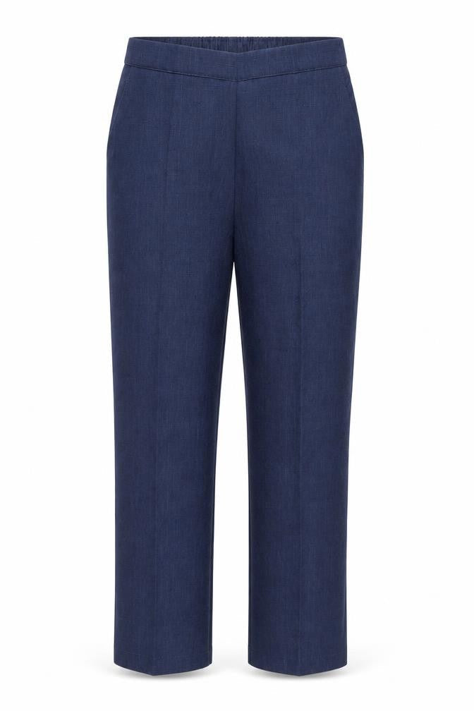 Preworn Womens Blue   Trousers  Size 10 L25 in - stretch waistband