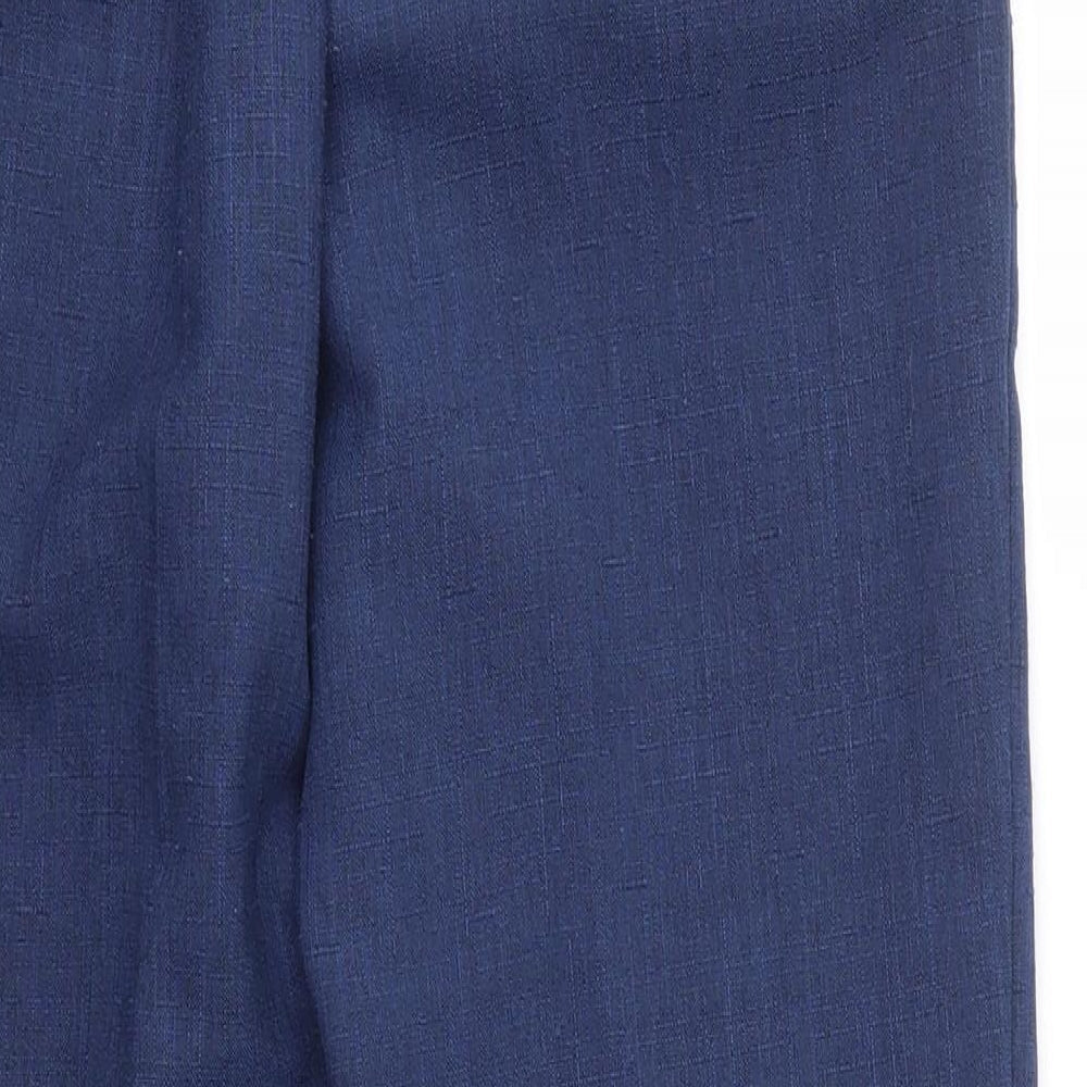 Preworn Womens Blue   Trousers  Size 10 L25 in - stretch waistband