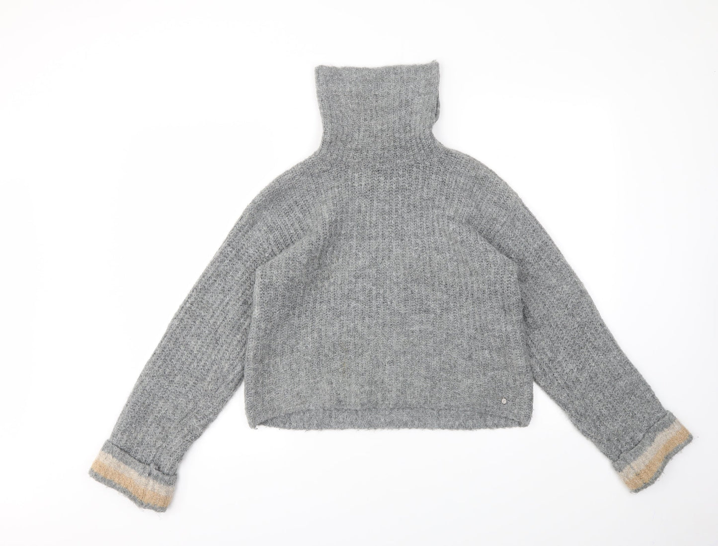 Cream Womens Grey   Pullover Sweatshirt Size S