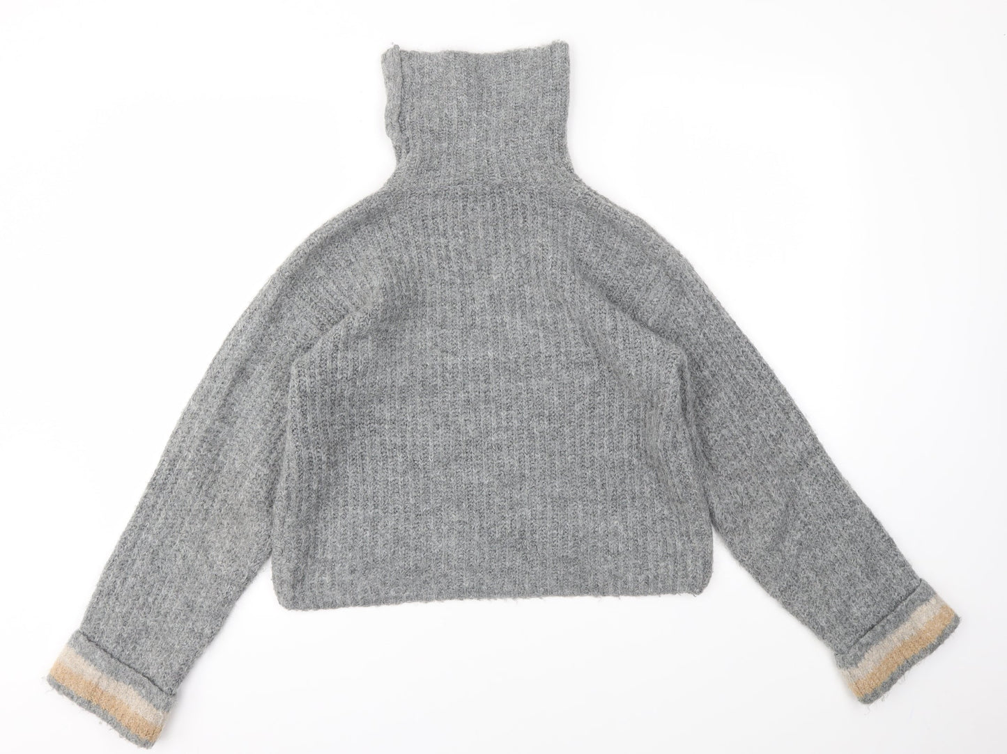 Cream Womens Grey   Pullover Sweatshirt Size S