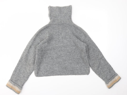 Cream Womens Grey   Pullover Sweatshirt Size S