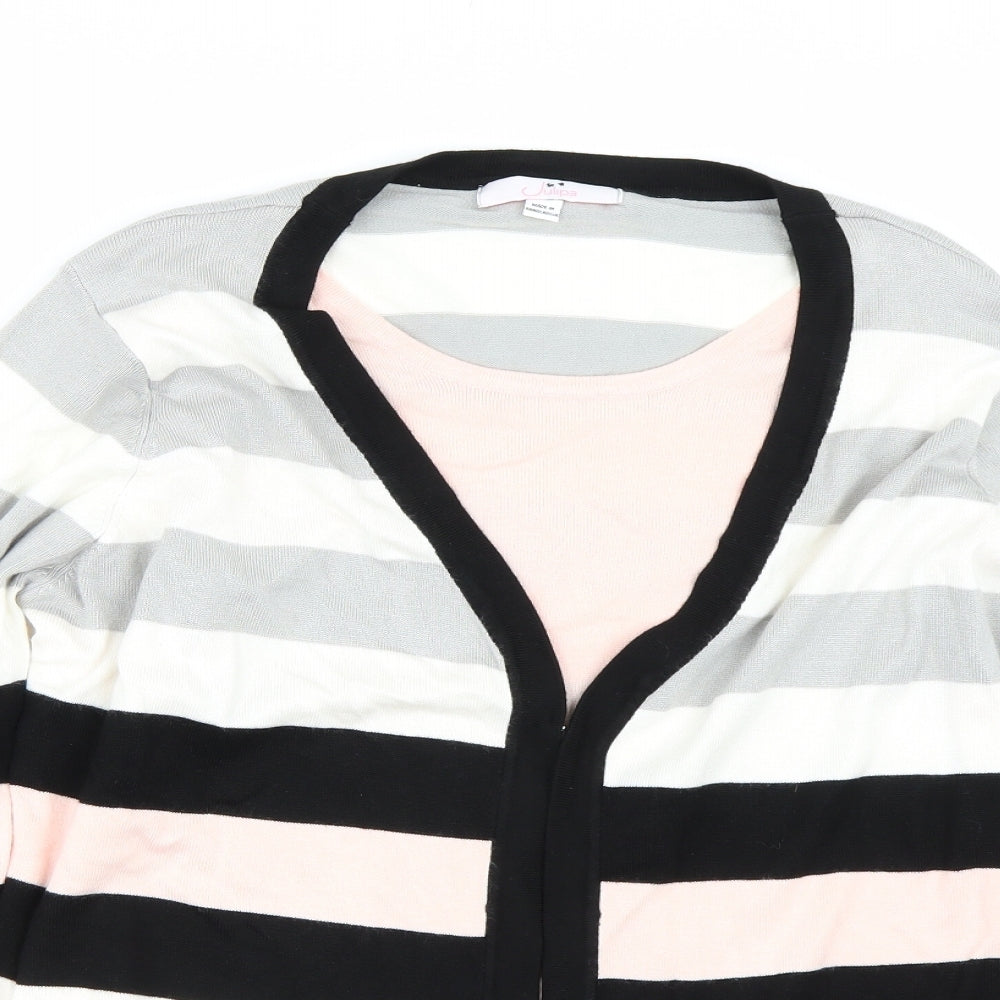 Julipa Womens Pink Striped  Pullover Jumper Size 18