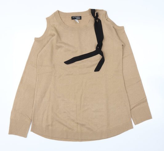 Attitudes Womens Beige   Tunic Jumper Size S