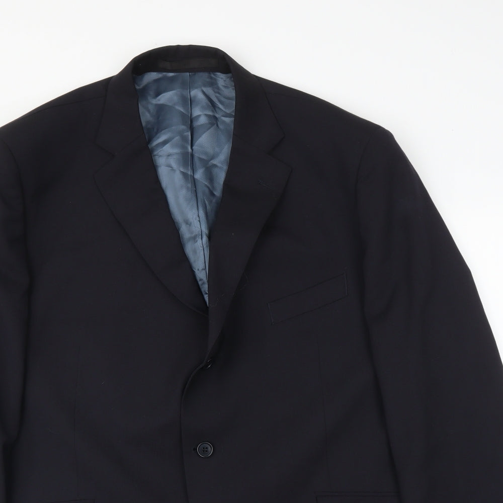 Impressions Mens Blue   Jacket Suit Jacket Size 46