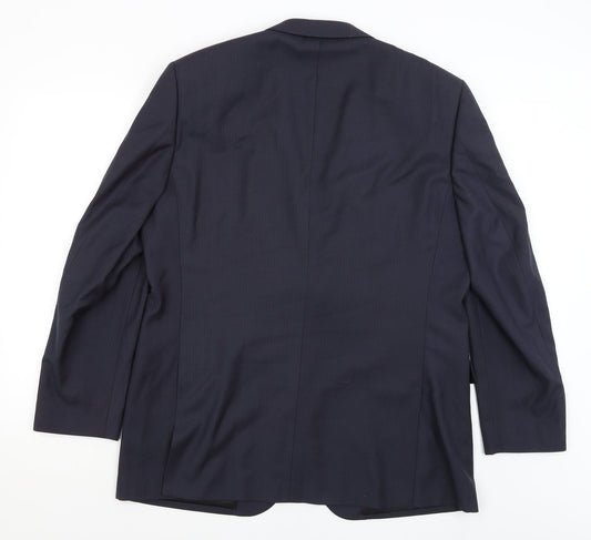 Greenwoods Mens Blue Striped  Jacket Blazer Size XL