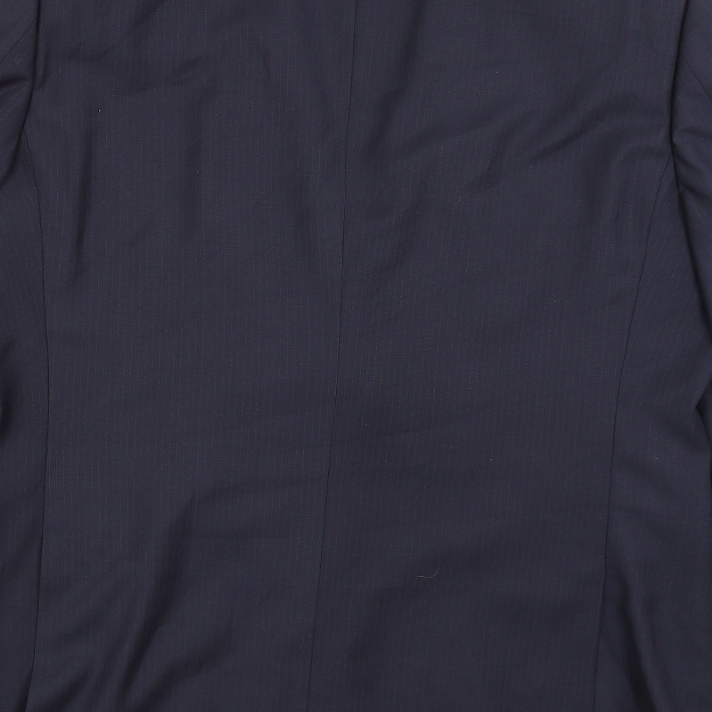 Greenwoods Mens Blue Striped  Jacket Blazer Size XL