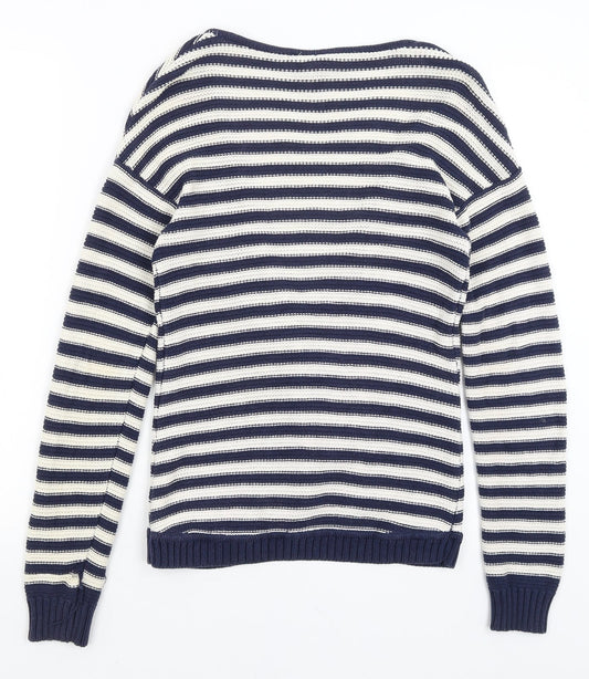 Divided Womens Blue Striped  Cardigan Jumper Size 12