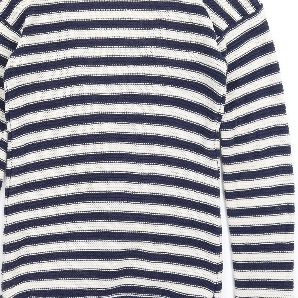 Divided Womens Blue Striped  Cardigan Jumper Size 12