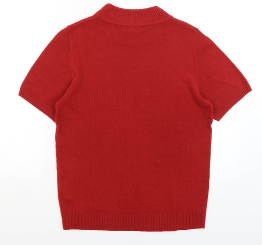 Damart Womens Red   Basic T-Shirt Size 14