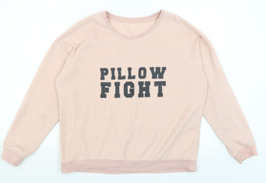 H&M Womens Pink   Pullover Jumper Size M  - Pillow Fight