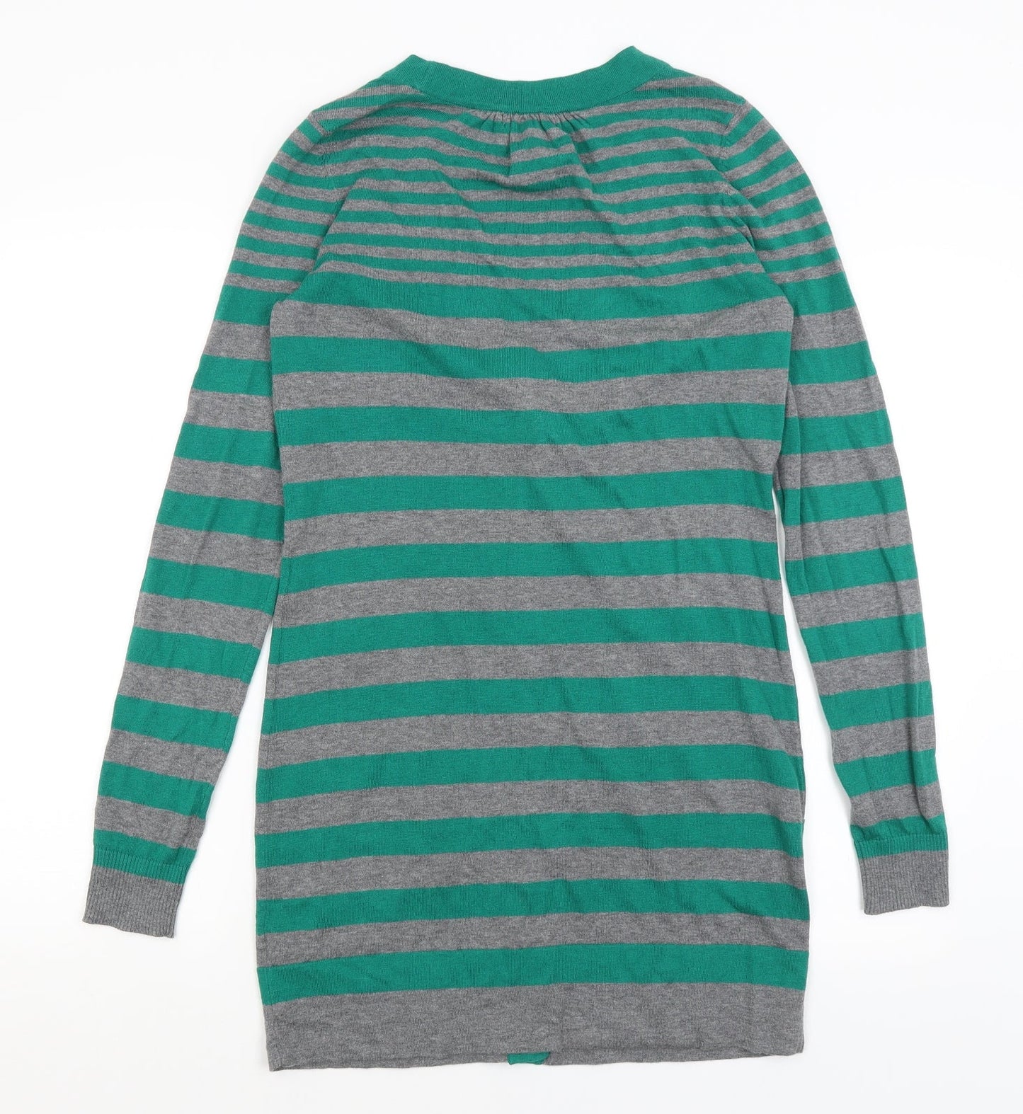 NEXT Womens Green Striped  Cardigan Jumper Size 8