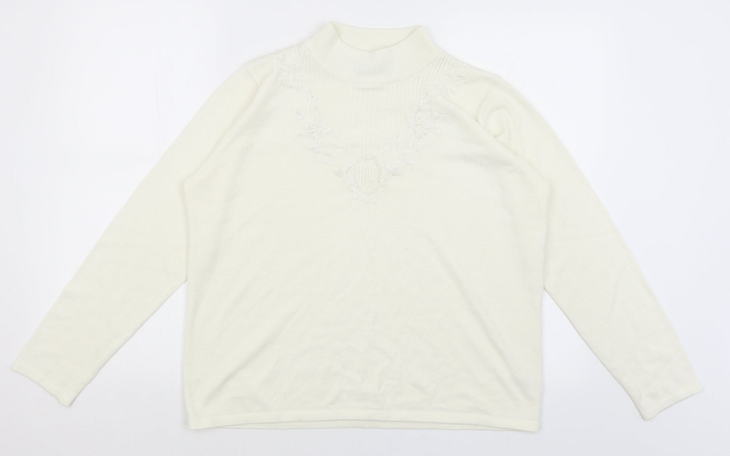 BM Womens Ivory   Pullover Jumper Size M