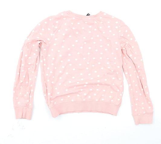 riogirl Girls Pink Polka Dot  Pullover Sweatshirt Size 9-10 Years