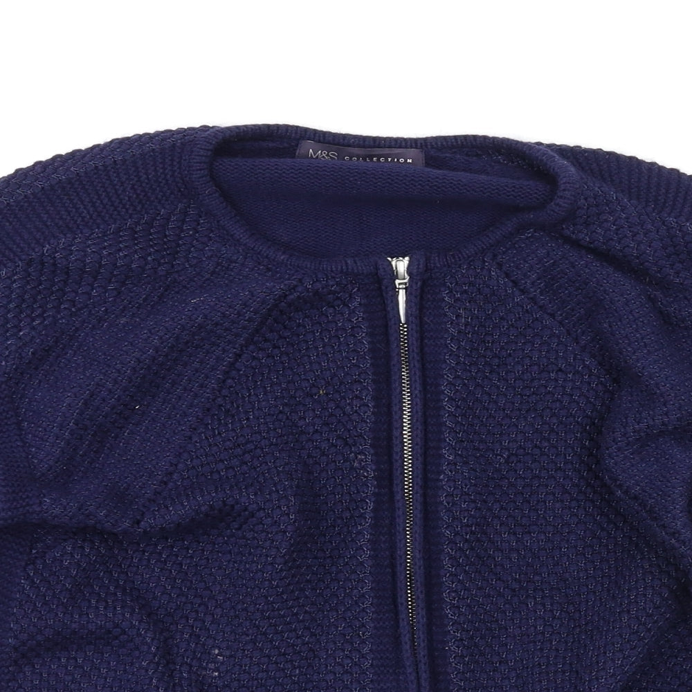 Marks and Spencer Womens Blue   Full Zip Jumper Size 10