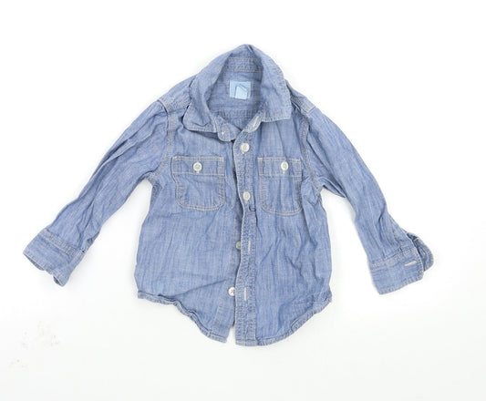 Gap Baby Blue   Basic Button-Up Size 24 Months