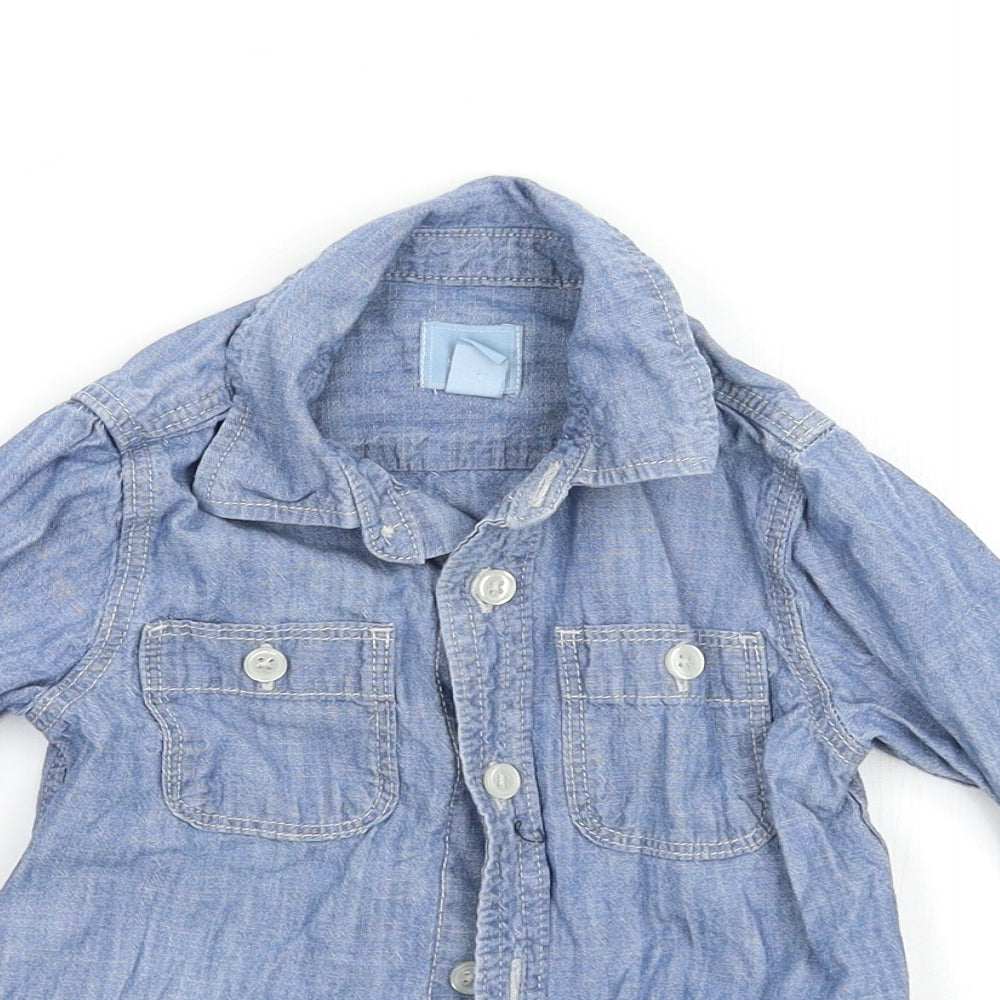 Gap Baby Blue   Basic Button-Up Size 24 Months