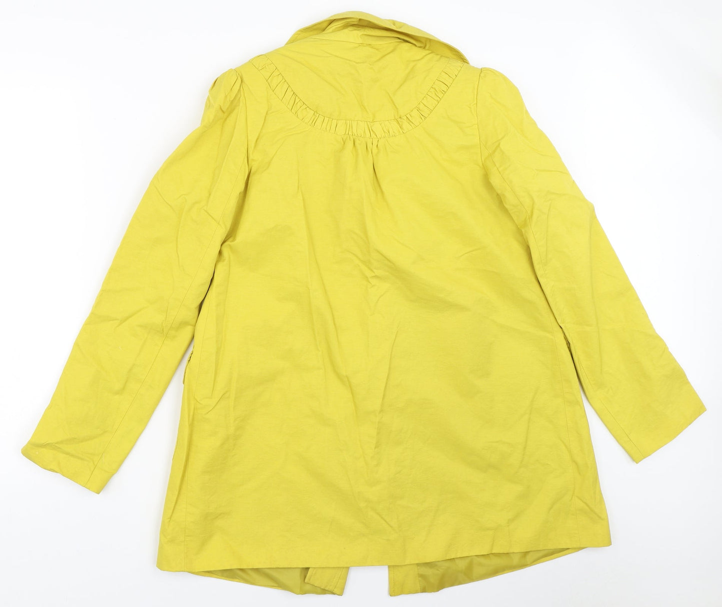 Misbehave Womens Yellow   Overcoat Coat Size 12