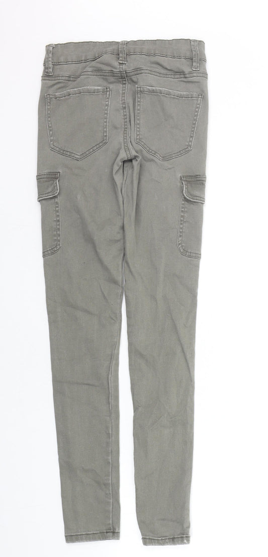 Denim & Co. Womens Green   Chino Trousers Size 6 L27 in