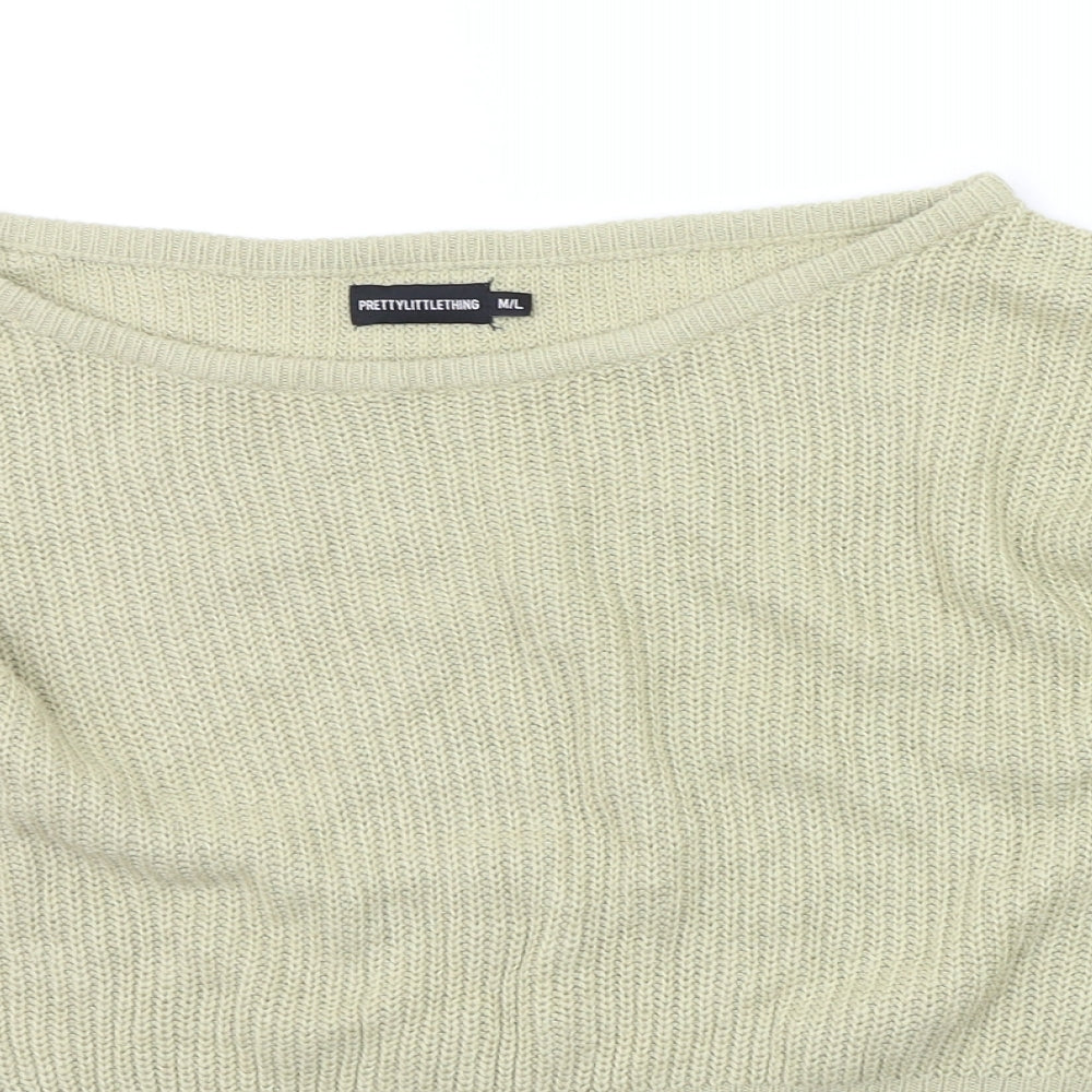 PRETTYLITTLETHING Womens Beige   Pullover Jumper Size M