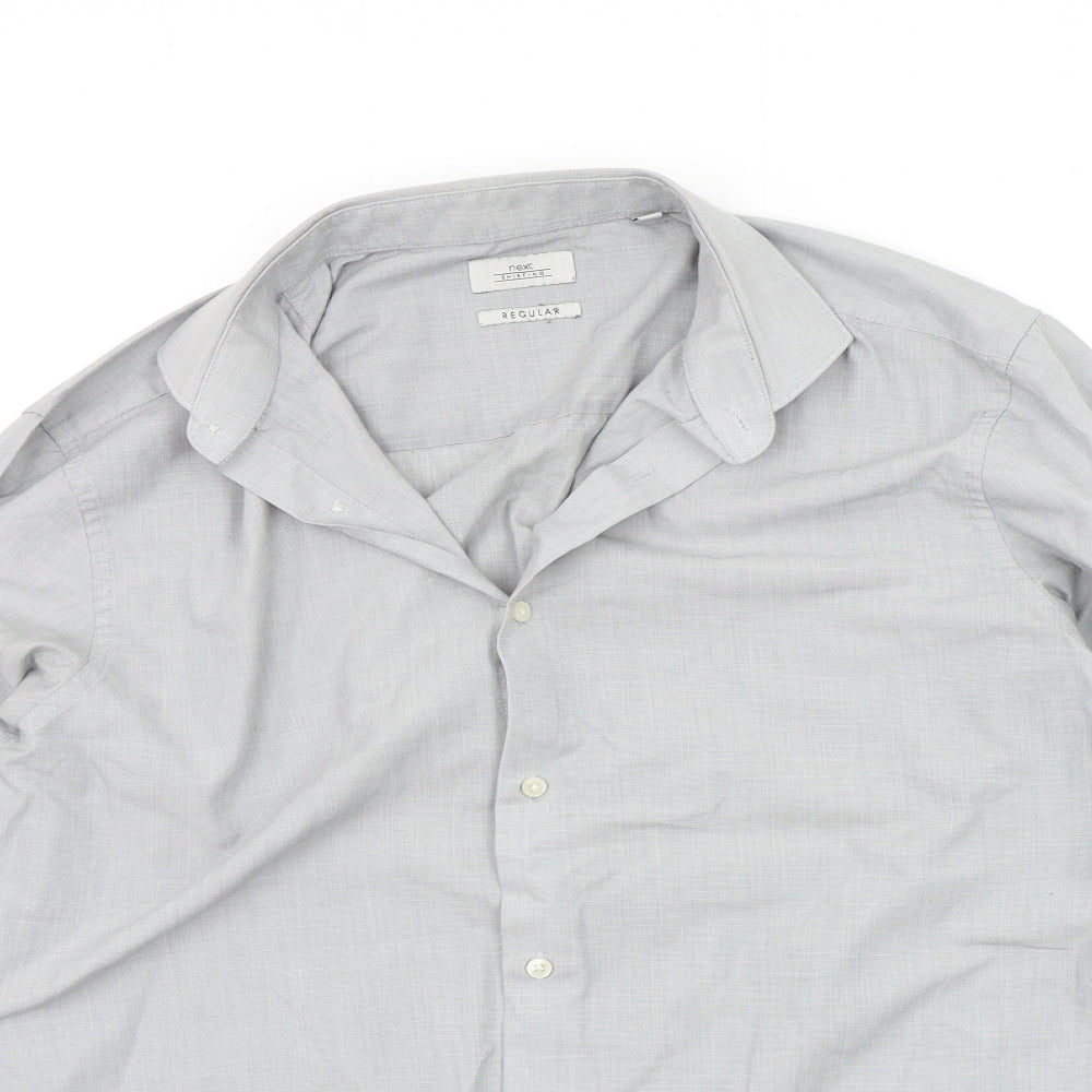 NEXT Mens Grey    Button-Up Size 15.5