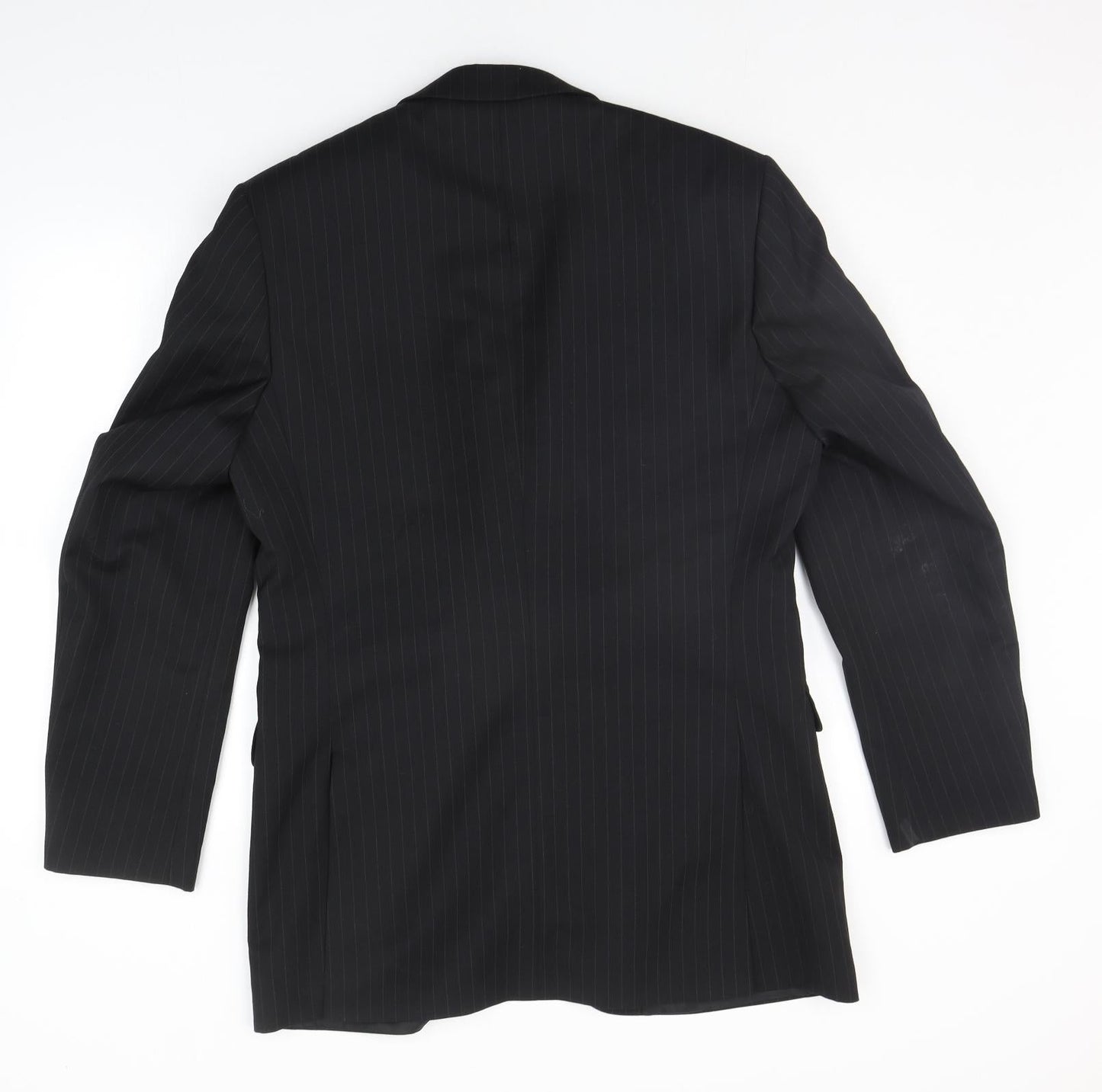 Burton Mens Black Striped  Jacket Suit Jacket Size L