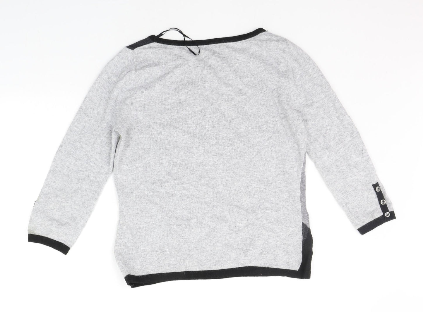 county casual Womens Grey Geometric  Pullover Jumper Size M