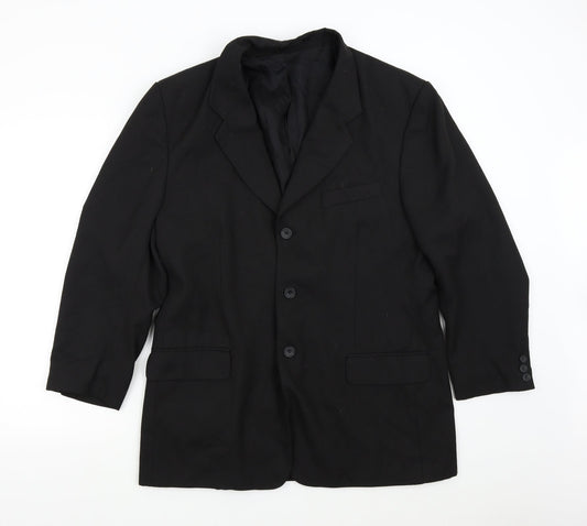 Woods & Gray Mens Black Striped  Jacket Suit Jacket Size 42