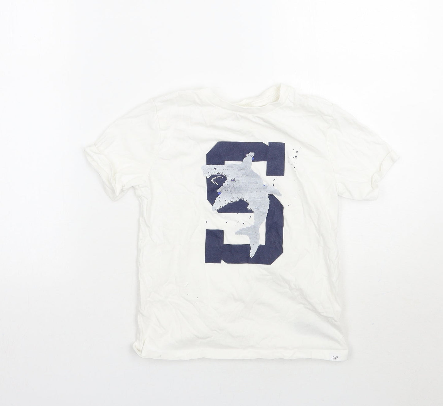 Gap Boys White  Rayon Basic T-Shirt Size S