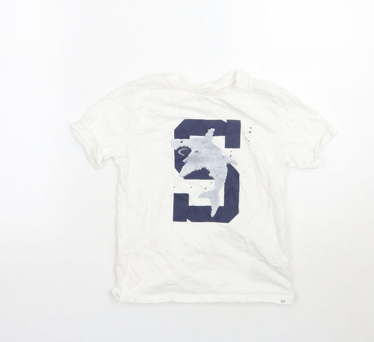 Gap Boys White  Rayon Basic T-Shirt Size S