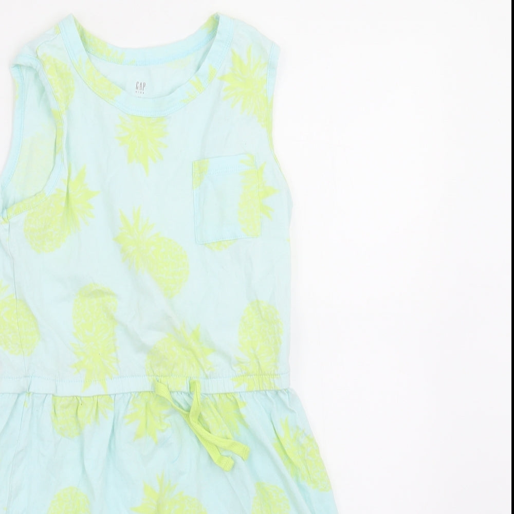 Gap Girls Blue Polka Dot  A-Line  Size M