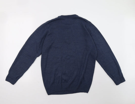 EWM Mens Blue   Pullover Sweatshirt Size M