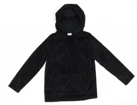 Florence and Fred Girls Black   Pullover Hoodie Size 7-8 Years  - Fluffy texture