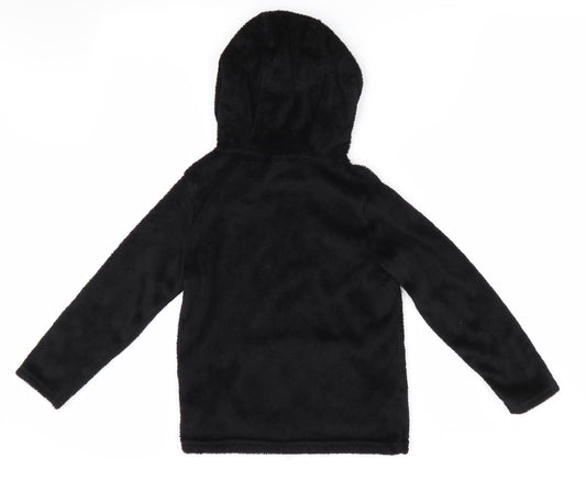 Florence and Fred Girls Black   Pullover Hoodie Size 7-8 Years  - Fluffy texture
