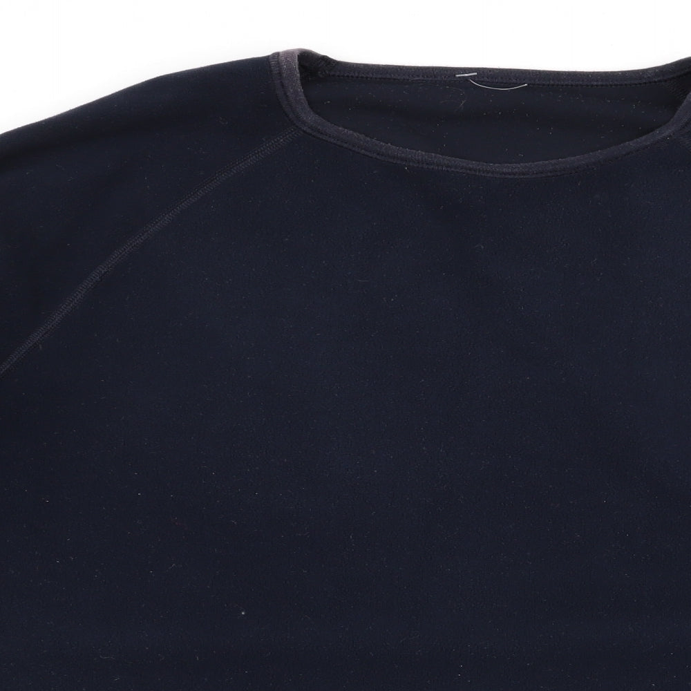 Marks and Spencer Mens Blue   Pullover Jumper Size S  - Fleece texture