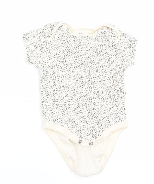 NEXT Boys Grey Polka Dot  Romper One-Piece Size 0-3 Months