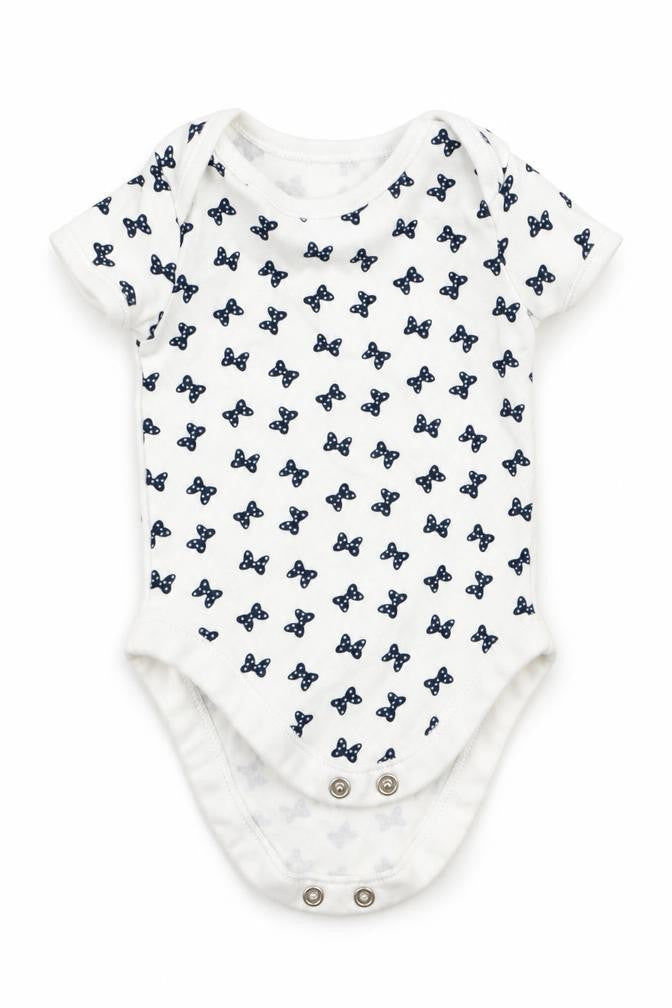 Disney Baby at George Girls White Animal Print  Romper One-Piece Size 0-3 Months  - Butterflies print