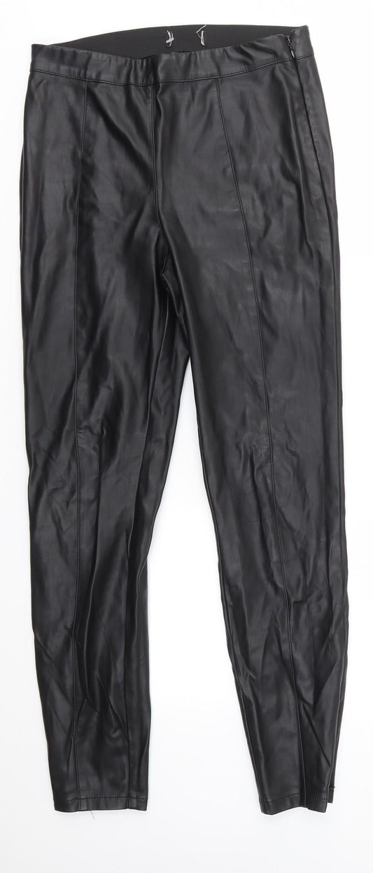 NEXT Womens Black   Trousers  Size 8 L27 in